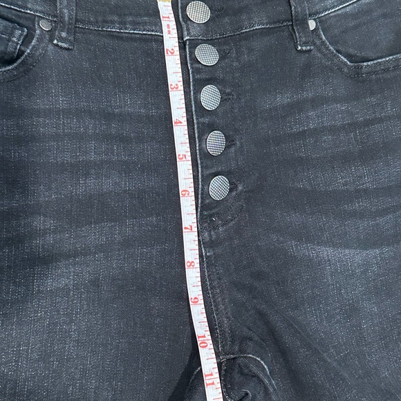 Cabi Womens 4149 Jeans Button Fly Straight Leg Black Stretch Denim Size 8 - Picture 7 of 8